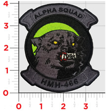 MARINE CORPS HMH-466 WOLFPACK ALPHA SQUAD HOOK & LOOP EMBROIDERED PATCH picture