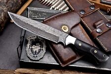 CFK Handmade Damascus Custom BISON HORN Large Hunting Skinner Camping Knife picture