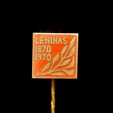 Vintage Soviet USSR Communist Lenin 100 year Anniversary Enamel Mini Pin Badge picture