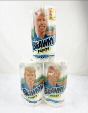 3 VINTAGE 1991  BRAWNY PRINTS BIG TOUGH PAPER TOWELS - NEW OLD STOCK  picture