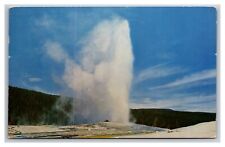 Old Faithful Geyser Yellowstone National Park Chrome Postcard H25 picture