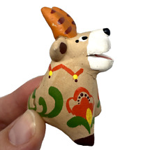 Russian Dymkovo Clay Whistle Folk Art Hand Painted Goat picture