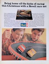 Print Ad 1960's Merry Christmas Gift Kids Revell Rebel 400 Banked Raceway Venice picture