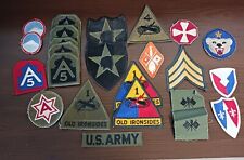 Vintage US Army Patch Lot  23 Pieces 16 Different - New and Worn picture