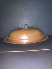 Antique Hammered Copper Oval Dome Tray picture
