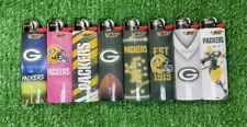 NEW 8pc LARGE size green bay packers NFL football bic lighters LIMITED EDITION picture