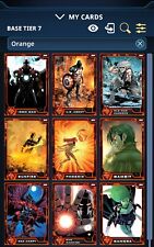 TOPPS MARVEL COLLECT  Orange Base - Week 1 Exclusive - Group Of 9 List Within picture