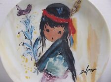 1987 DEGRAZIA Children Of The Sun MY LITTLE PINK BIRD Plate SIGNED Knowles  picture