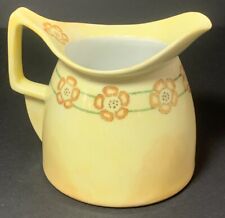 RARE RS GERMANY Blue Mark ART DECO Yellow & Green Sunflower Porcelain CREAMER picture