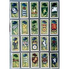 1957 - CBT Kane- CRICKET CLUBS AND BADGES - Complete Set 25 Tobacco Cards picture
