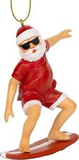 Surfing Santa Claus Christmas Tree Surfer Beach Ornament picture