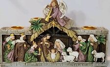 Rare Avalon Gallery Advent Candleholder, Holy Family Nativity Scene 5