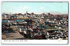 c1905's Birds Eye View Of St. Paul Minnesota MN Building Houses Antique Postcard picture