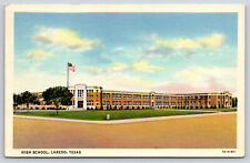 Laredo TX-Texas, High School Building, Antique, Vintage Postcard 1947 picture