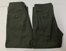 Lot of 2 Vintage WW2 Wool Pants Size 30 X 28 Trousers USMC 1940s Era picture