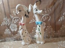 Vintage MCM White Tall Long Neck Dog Figurine Retro Kitschy Anthropomorphic  picture