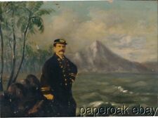 ca1880's Oceanic Steamship Co Captain Hawaii Painted Photograph picture