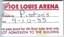1985 PACERS @ PISTONS Suite Pass Ticket  - ISIAH THOMAS 16 Pts. 16 Assists picture