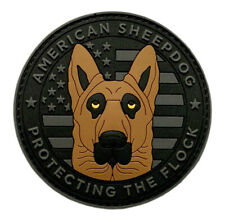American Sheepdog K-9 USA Flag Protecting The Flock Patch [3-D PVC Rubber-D6] picture