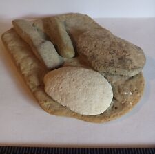 Native American Paleo Indian Artifacts Thin Flat Mortar & Pestle Lot Of Stone... picture