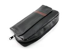 Black Leather 2 Tobacco  Pipes Pipe Bag Case Tobacco Accessories Pouch picture