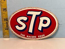 Vintage STP The Racers Edge Automobile Motor Oil Classic Sticker picture