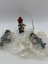 Vintage Wooden Drummer Ornaments Three(3) 2.5” Tall picture