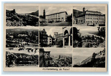 c1910 Multiview, Alt-Heidelberg, du Feine Germany Antique Unposted Postcard picture