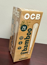 OCB Bamboo 1 1/4 ~Pre-rolled Cones~75 Count Mini Tower~NEW picture