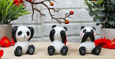 Ebros Whimsical See Hear Speak No Evil Giant Pandas Set of 3 Figurine 2