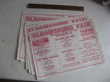 Vintage 1969 Bloomsburg Fair 10x Lot NOS Paper Placemats Big Name Entertainment picture