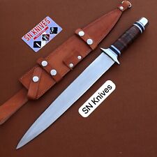 Arkansas Toothpick Dagger Handmade D2 Dagger Hunting  knife &Leather Sheath picture