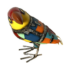 Large Metal Parrot Home Decor Colorful 10 inch Height 11 inch Length picture