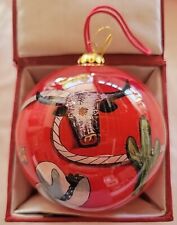 Christmas Hand Painted NWOT Vintage glass Christmas ornament picture