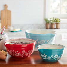 The Pioneer Woman Mazie 3-Piece Ceramic Mixing Bowl Set picture
