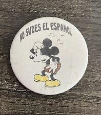 Vintage Disney Mickey Mouse No Sudes El Espanol Dont Sweat the Spanish Pin picture