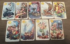 Walt Disney Films 1940 Castell Pinocchio Card Game Cards Colored Set Of 9 Cards picture