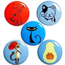 Cute Kitty Cat Pins Buttons Adorable Kitten Pins 5 Pack of Buttons Pins 1
