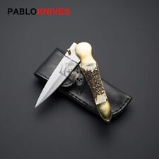 Handmade J2 Steel Hunting Folding , Pocket , Outdoor Knife Stag Horn Handle picture