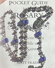 Beautifil Antique Bronze And Blue Rosary picture