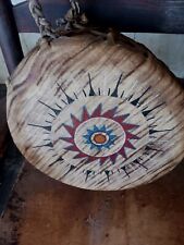 **AWESOME OLD  VINTAGE NATIVE AMERICAN BUFFALO HIDE DRUM SONJA HOLY EAGLE  * picture