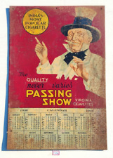 1936 Vintage Passing Show Cigarette Calendar Advertising Tin Sign Board TS256 picture