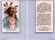 V118 Ganong Bros., Big Chiefs, Indians, 1939, #17 White Swan, Yanktonas Sioux picture