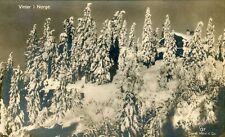 Vinter i Norway Norge 1926 Larvik cover on real photo sepia postcard picture