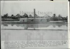 1962 Press Photo A model of the Confederate Ram, Neuse, in Kinston, N.C. picture