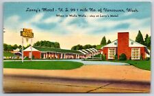 Vancouver Washington~Larry's Motel~Roadside~Linen Postcard picture