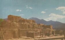 Breathtaking Huge South West Cultural Pueblo Vintage Chrome Post Card picture