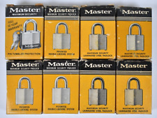 8x New & Used Vtg 1960's Master No 3 Pad Locks with Keys in Retail Box picture
