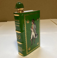 Camus Napoleon Book Cognac Empty Bottle Green Pottery Corked Antique Vintage picture