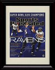 8x10 Framed Joe Flacco/Ray Lewis - Baltimore Ravens SI Autograph Print - 2012 picture
